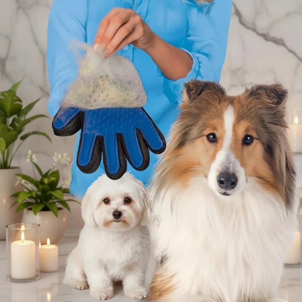 Cat Grooming Glove for Cats Wool Glove Pet Hair Deshedding Brush Comb Glove for Pet Dog Cleaning Massage Glove for Accessories